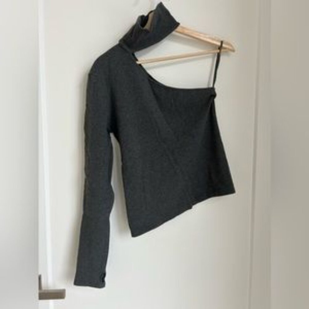 Beaufille Grey One-Shoulder Top - Small - Picture 2 of 4